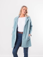 Lakeland Leather Blue Francis Button Coat - Image 7 of 7