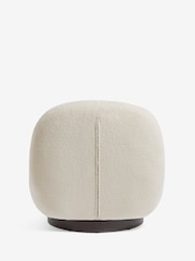 Cosy Boucle Ivory Natural Otis Swivel Accent Chair - Image 6 of 7