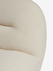 Cosy Boucle Ivory Natural Otis Swivel Accent Chair - Image 7 of 7