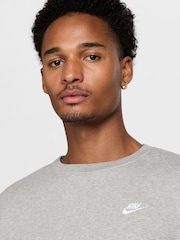 Nike Heather Grey Oversized Club Fleece Sweatshirt - Image 4 of 6