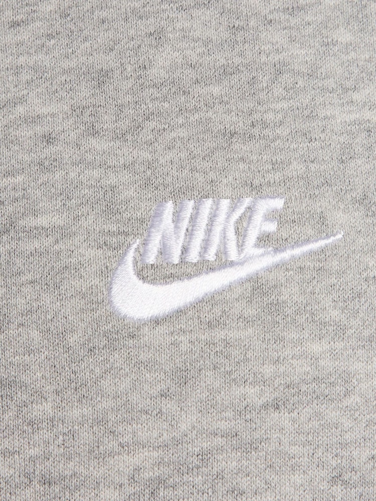 Nike Heather Grey Oversized Club Fleece Sweatshirt - Image 6 of 6