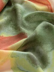 Green Watercolour Lightweight Scarf - Image 6 of 6