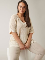 EVANS Curve Tape Yarn Jumper - Image 1 of 5