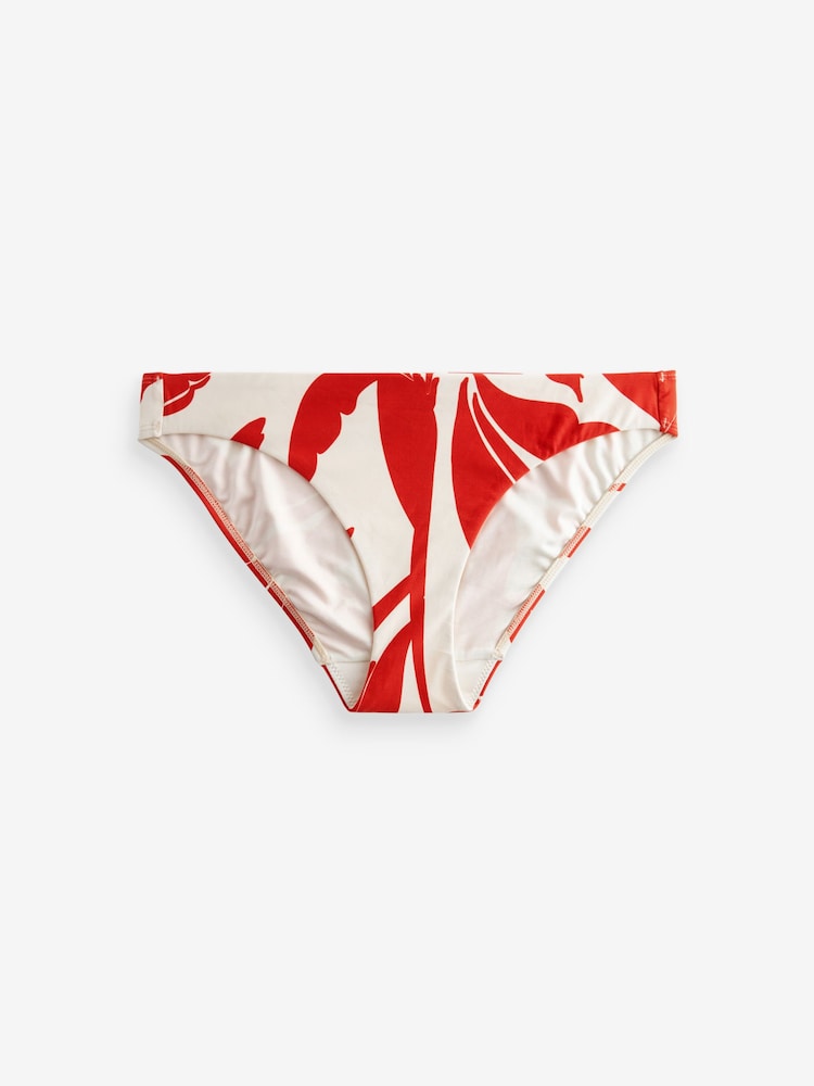Ecru/Red Floral High Leg Bikini Bottoms - Image 5 of 5 Ecru/Red Floral High Leg Bikini Bottoms - Image 5 of 5