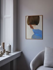 Paper Collective The Blue Cape Framed Wall Art Print in Natural Oak Frame - Image 2 of 4