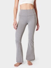 Sweaty Betty Medium Grey Marl Super Soft Flare 30" Yoga Trousers - Image 2 of 9
