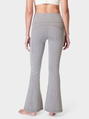 Sweaty Betty Medium Grey Marl Super Soft Flare 30" Yoga Trousers - Image 4 of 9