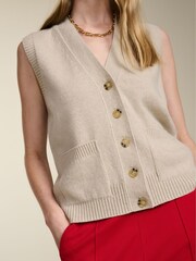 Baukjen Cream Anita Recycled Wool Vest - Image 4 of 5