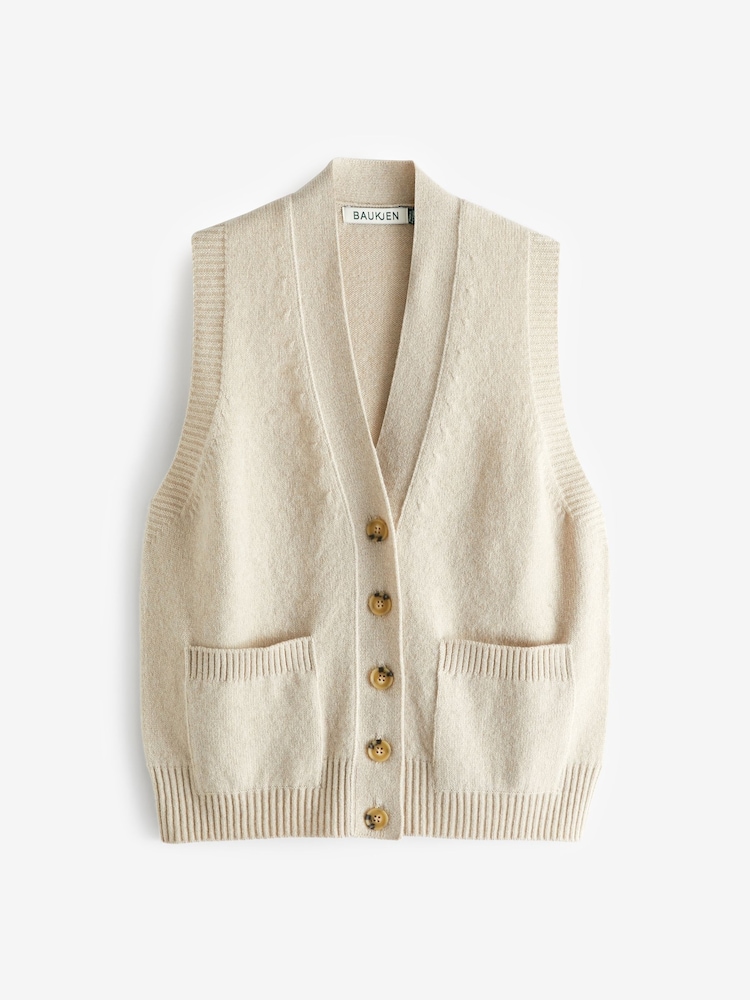 Baukjen Cream Anita Recycled Wool Vest - Image 5 of 5