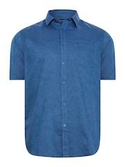 BadRhino Big & Tall Blue Blue Marl Short Sleeve Shirt - Image 2 of 3