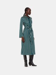 Whistles Green/Multi Petite Petite Printed Stripe Shirt Dress - Image 1 of 4