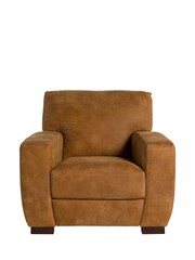 Barker and Stonehouse Brown Kansas Leather Armchair - Image 3 of 7