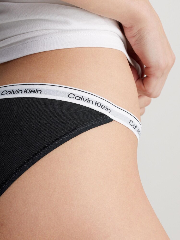 Negro - Calvin Klein Logo Strong Briefs - Imagen 1 de 2