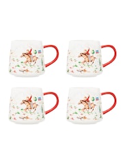 Cath Kidston Cream Cowboy Boots Billie Mug Set Of 4 - Image 2 of 4