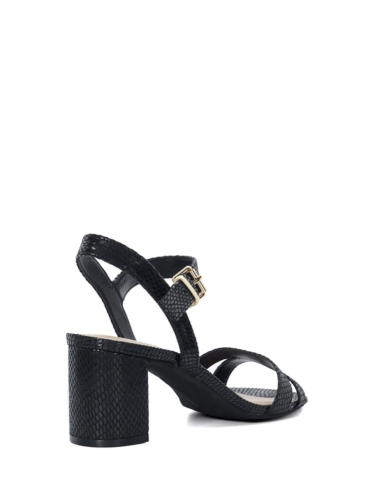 Dune London Black Wide Fit Merisa 2 Part Block Heel Sandals - Image 5 of 6