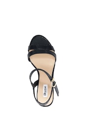 Dune London Black Wide Fit Merisa 2 Part Block Heel Sandals - Image 6 of 6