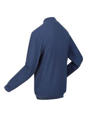 Regatta Blue 100% Cotton Keaton Quarter Zip Jumper - Image 8 of 8