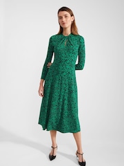 Hobbs Green Petite Yasmin Dress - Image 1 of 4