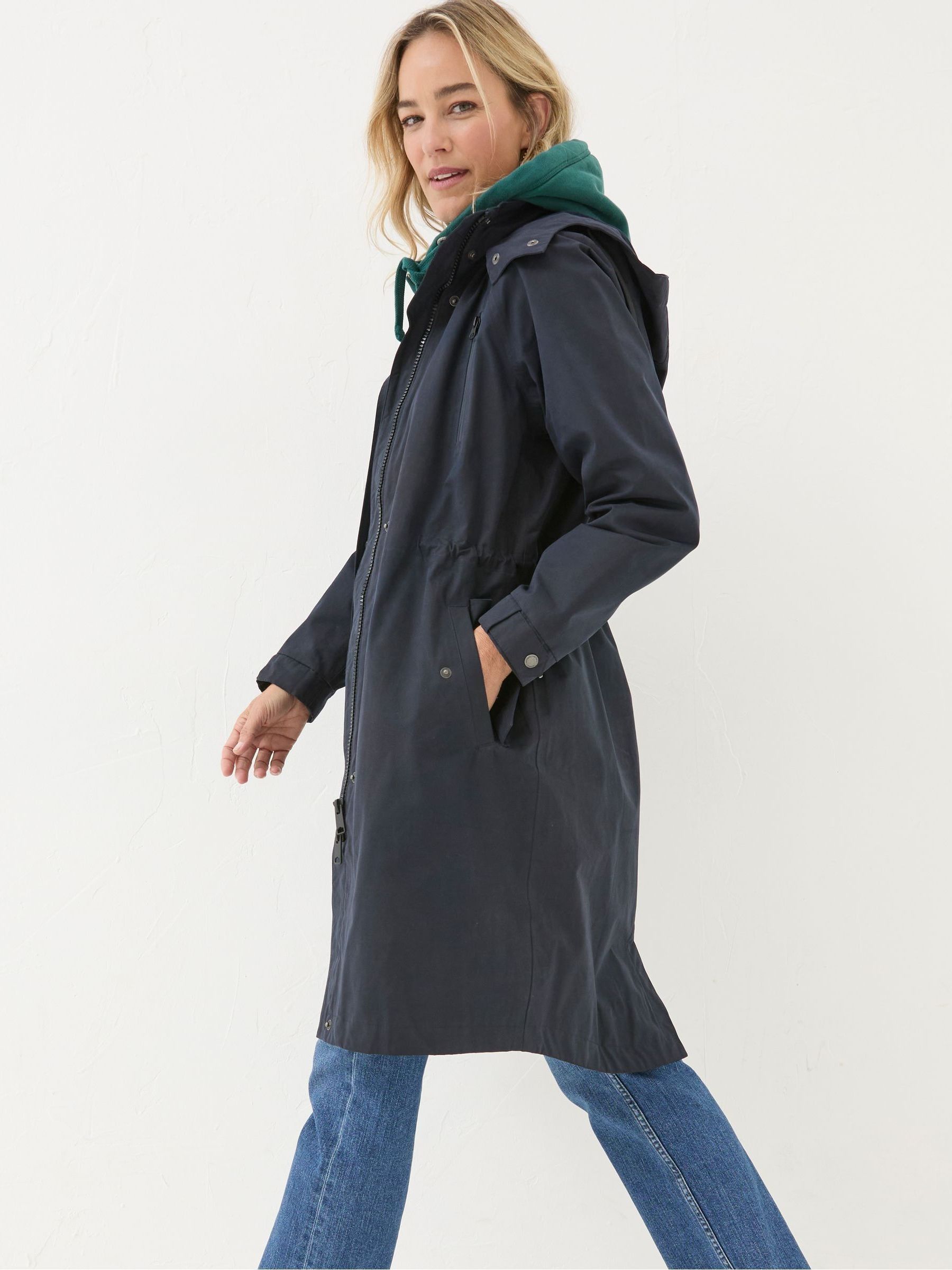 Buy FatFace Juno Navy Waterproof Long Coat from Next USA