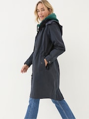 FatFace Juno Navy Waterproof Long Coat - Image 2 of 6