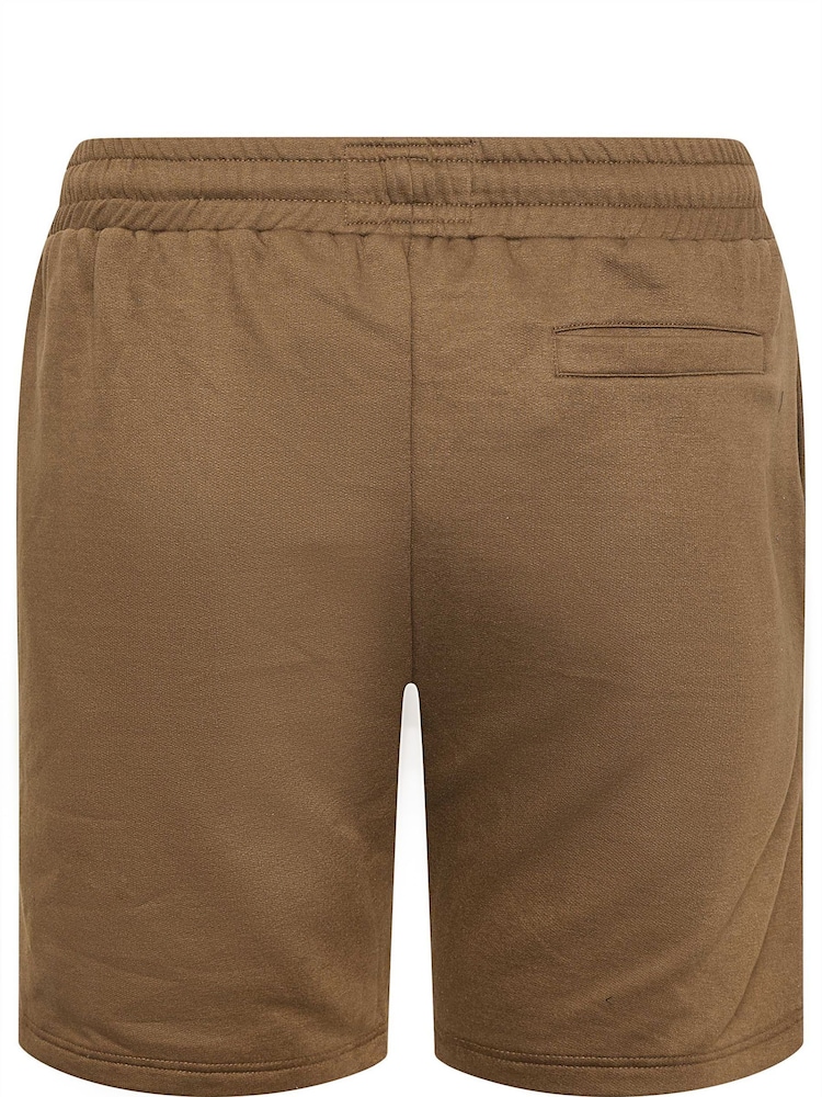 BadRhino Big & Tall Brown 100% Cotton Jersey Cargo Shorts - Image 4 of 4