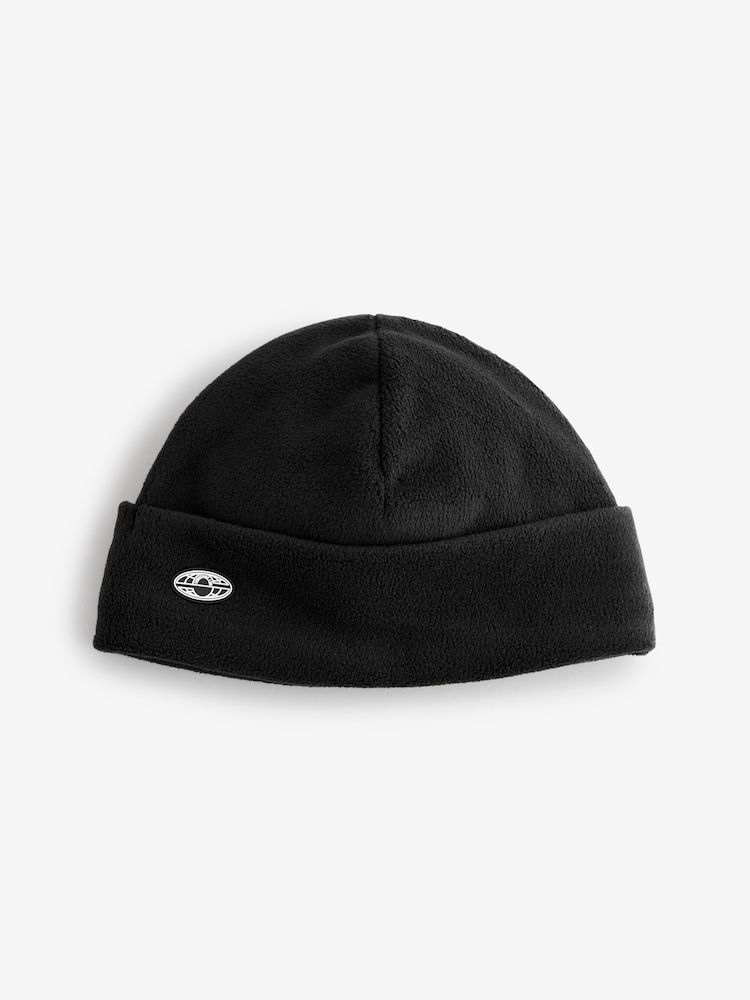 Black Fleece Beanie Hat (1-16yrs) - Image 1 of 2