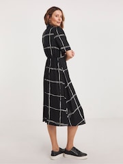 JD Williams Black Zip Front Shirt Dress - Image 2 of 4