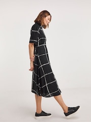 JD Williams Black Zip Front Shirt Dress - Image 3 of 4