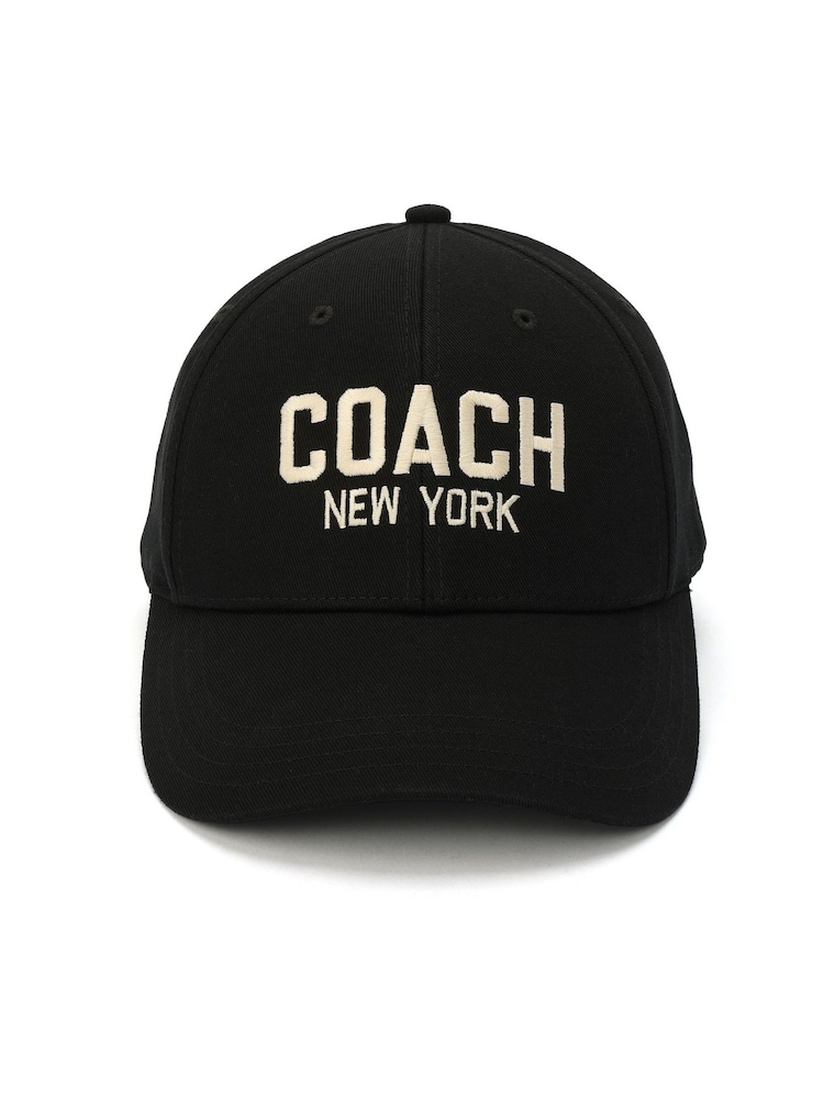 COACH Black Embroidered Black Baseball 100% Cotton Hat - Image 1 of 4 COACH Black Embroidered Black Baseball 100% Cotton Hat - Image 1 of 4