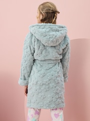 Sage Green Jacquard Fleece Dressing Gown (9mths-16yrs) - Image 2 of 8
