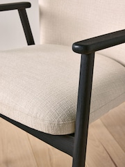 Jasper Conran London Set of 2 Natural Twill Aden Dining Chairs - Image 2 of 6