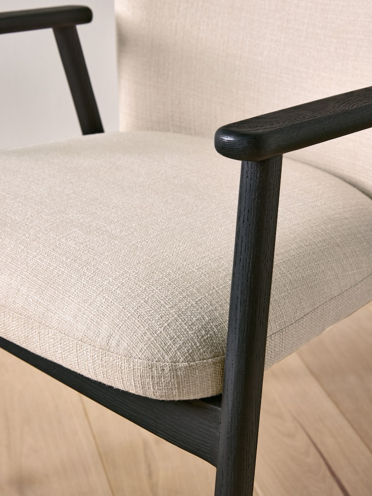 Jasper Conran London Set of 2 Natural Twill Aden Dining Chairs - Image 2 of 6 Jasper Conran London Set of 2 Natural Twill Aden Dining Chairs - Image 2 of 6