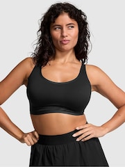 Victoria's Secret PINK Black Relay Scoop Sports Bra - Image 1 of 3