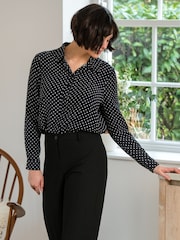 Pour Moi Black Kelly Woven Viscose Fitted Shirt - Image 2 of 4