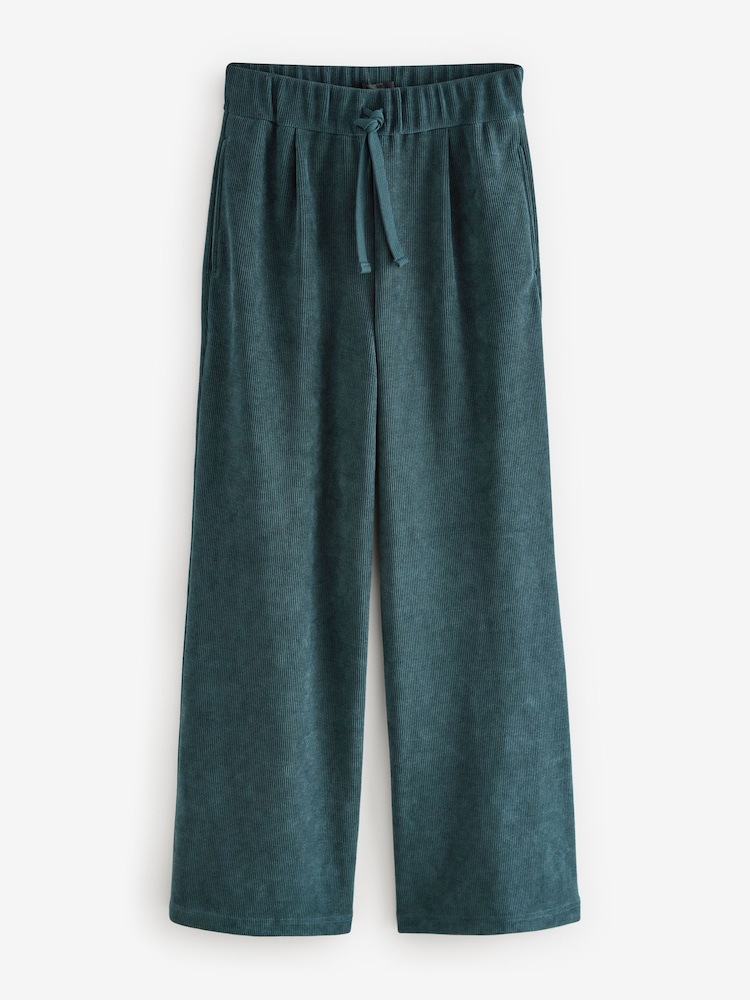 Green Pull On Wide Leg Corduroy Trousers - Image 6 of 8