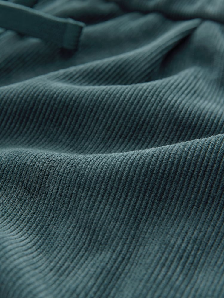 Green Pull On Wide Leg Corduroy Trousers - Image 8 of 8