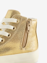 Gold Metallic Wide Fit (G) Chunky High Top Trainers - Image 5 of 5