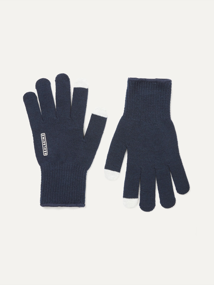 Sealskinz Blue Hanworth Solo Merino Gloves - Image 1 of 3