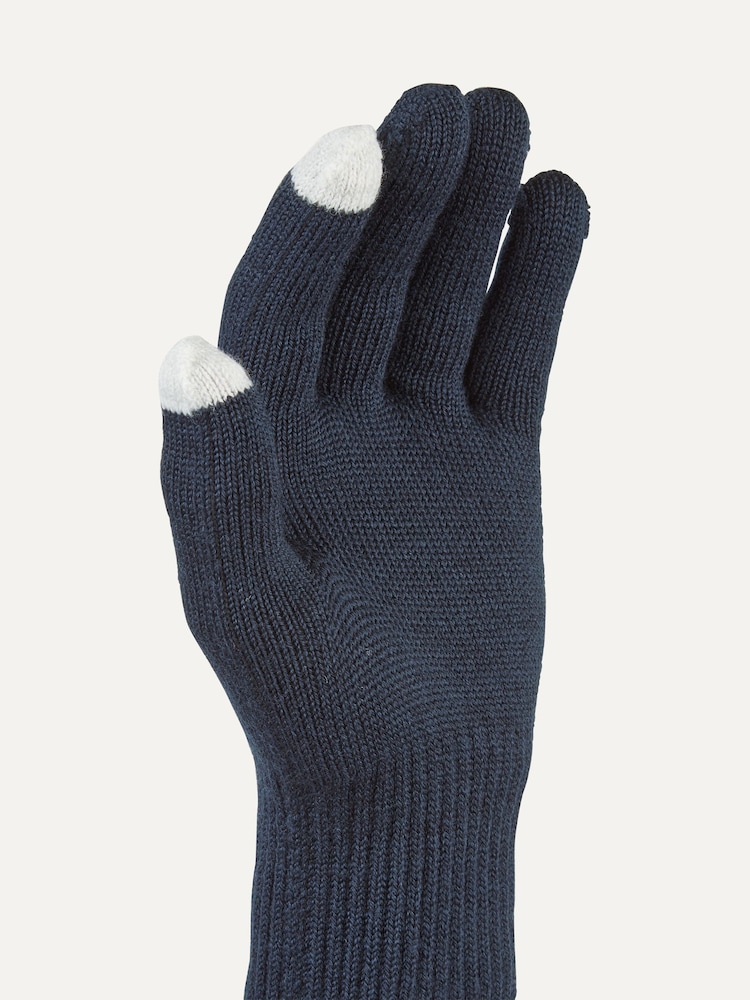 Sealskinz Blue Hanworth Solo Merino Gloves - Image 2 of 3