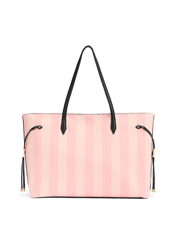 Victoria's Secret Iconic Stripe Pink Tote Bag - Image 2 of 4