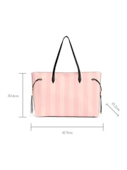 Victoria's Secret Iconic Stripe Pink Tote Bag - Image 4 of 4