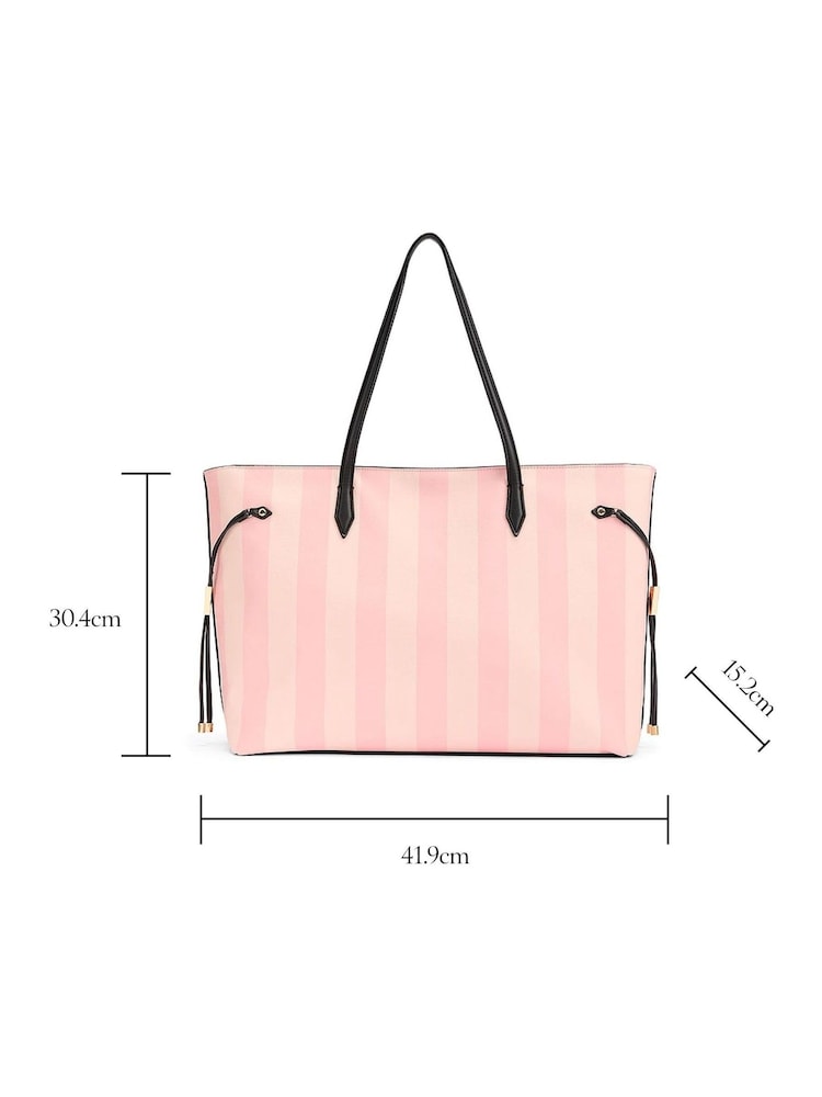 Victoria's Secret Iconic Stripe Pink Tote Bag - Image 4 of 4