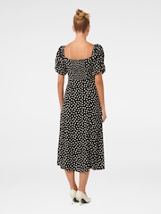 Forever New Black Hailee Puff Sleeve Midi Dress - Image 4 of 4