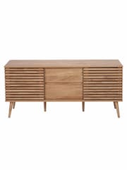 Pacific Natural Larvik Wood 2 Door 2 Drawer Sideboard - Image 2 of 6