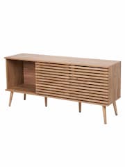 Pacific Natural Larvik Wood 2 Door 2 Drawer Sideboard - Image 3 of 6