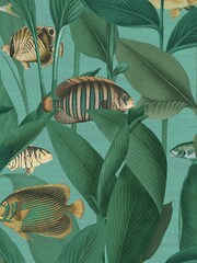 Graham & Brown Aquamarine Aquarium 10M Wallpaper - Image 2 of 4