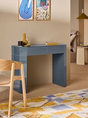 MADE.COM Blue Glass Eleni Dressing Table - Image 1 of 4