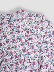 JoJo Maman Bébé Berry Pink Apple Peter Pan Dress - Image 3 of 3
