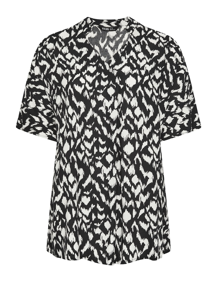 Yours Curve Print Pleat Front Blouse - Imagen 6 de 6 Yours Curve Print Pleat Front Blouse - Imagen 6 de 6