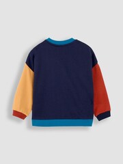JoJo Maman Bébé Colour Block Appliqué Sweatshirt & Jogger Set - Bild 3 von 5